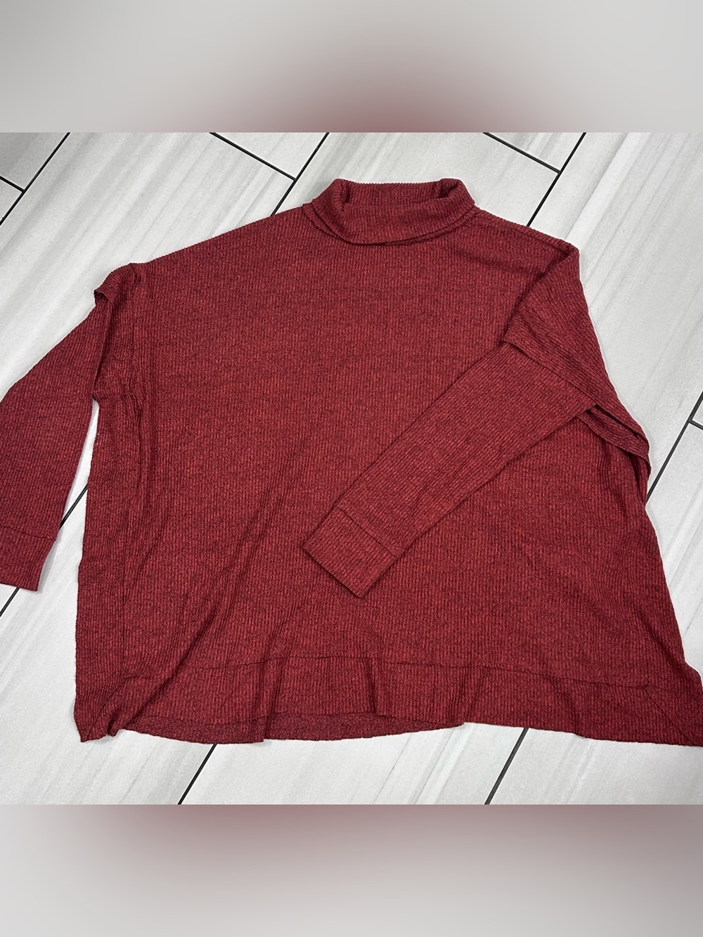 Women's Jodifl Oversized Long Sleeve Turtleneck Tunic Sweater Size Small